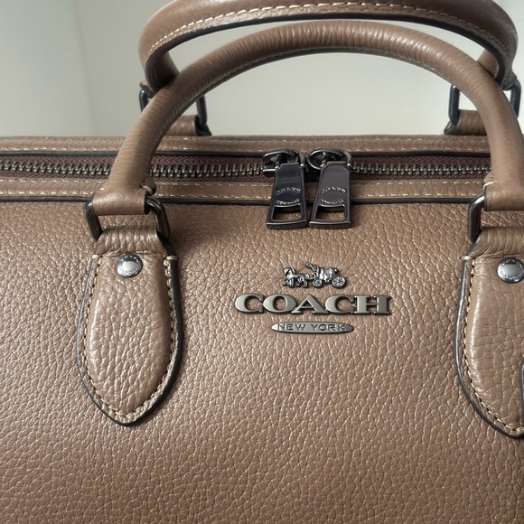 EUC Coach Rowan Large Satchel Bag Dark Stone - Picture 2 of 10